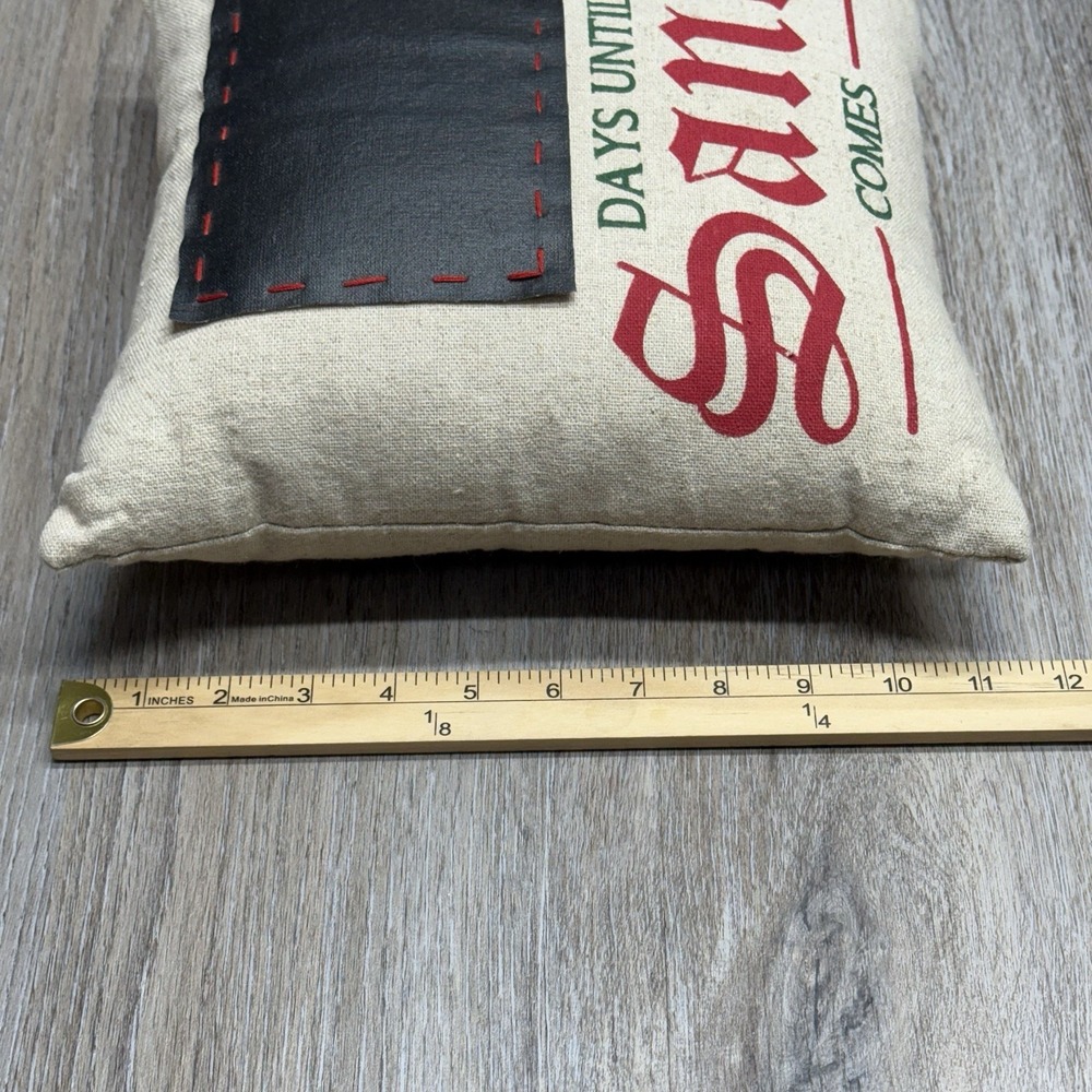 Pier 1 Imports Christmas Throw Pillow Advent Countdown Chalkboard NWOT 11" - Picture 14 of 15